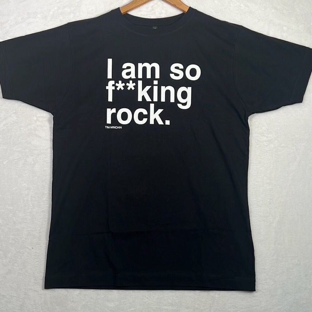 Tim Minchin concert release “I am so F**king rock” Black T-shirt Men Medium New‎